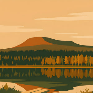 Designade fjällmotiv