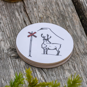 Fjälltrion – Glasunderlägg