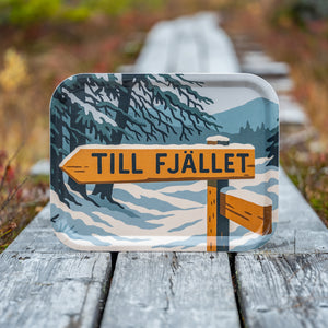 Till fjället vinter - Bricka 36x28 cm
