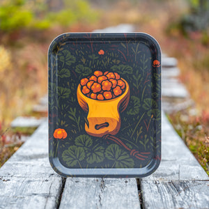 Hjortronkåsa på myren - Bricka 36x28 cm