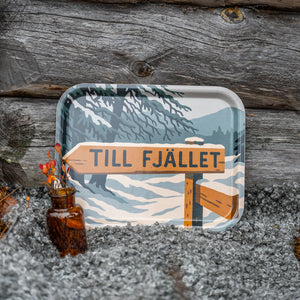 Till fjället vinter - Bricka 36x28 cm