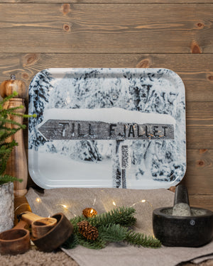 Till fjället - Bricka 36x28 cm