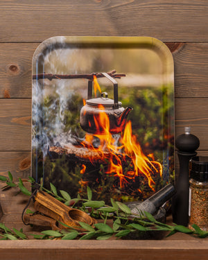 Kaffe över elden - Bricka 36x28 cm
