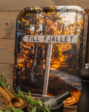 Till fjället höst - Bricka 36x28 cm