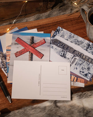 10 st vykort vintermotiv