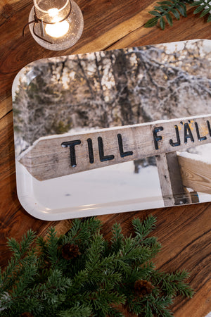 Till fjället - Bricka 36x28 cm