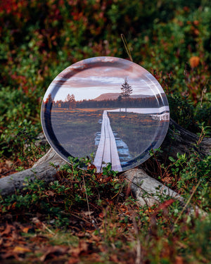 Solnedgång spång Gränjestjärn - Bricka 31 cm