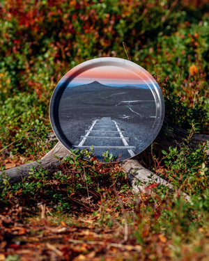 Solnedgång från Nipfjället mot Städjan - Bricka 31 cm