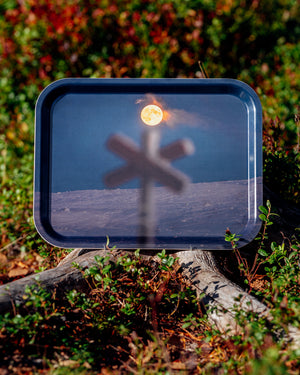 Fullmåne ledkryss - Bricka 36x28 cm