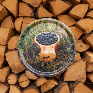 Kåsa med blåbär - Bricka 31 cm