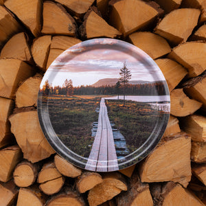 Solnedgång spång Gränjestjärn - Bricka 31 cm