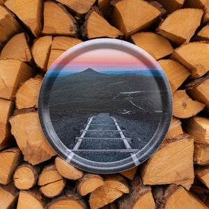 Solnedgång från Nipfjället mot Städjan - Bricka 31 cm