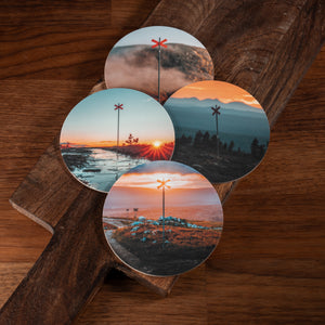 Glasunderlägg Ledkryss