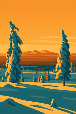 Rendalssölen solnedgång vinter