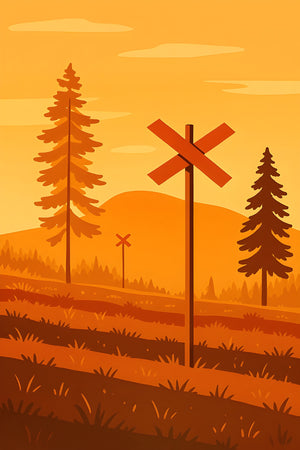 Två ledkryss sommarkväll