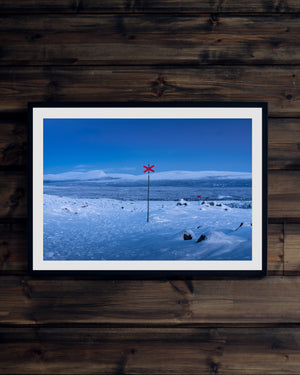 Ledkryss blå timmen