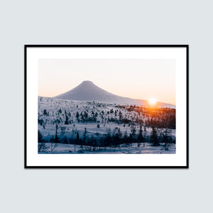 Glödande soluppgång Städjan