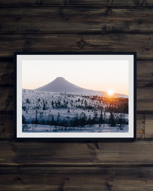 Glödande soluppgång Städjan