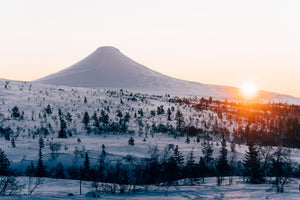 Glödande soluppgång Städjan