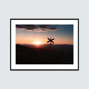 Ledkryss i soluppgång