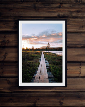 Solnedgång spång Gränjestjärn