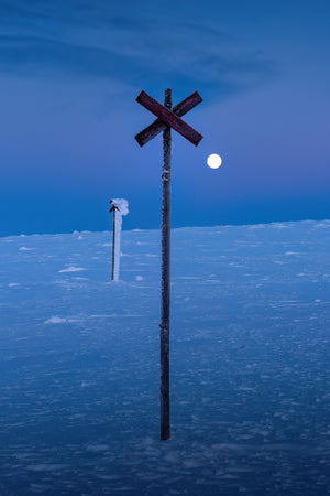 Två ledkryss fullmåne Nipfjället