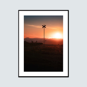 Två ledkryss soluppgång