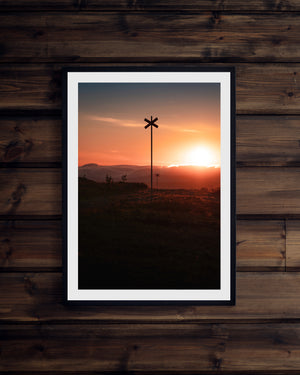 Två ledkryss soluppgång